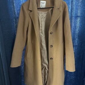 Abercrombie & Fitch Tan Pea Coat